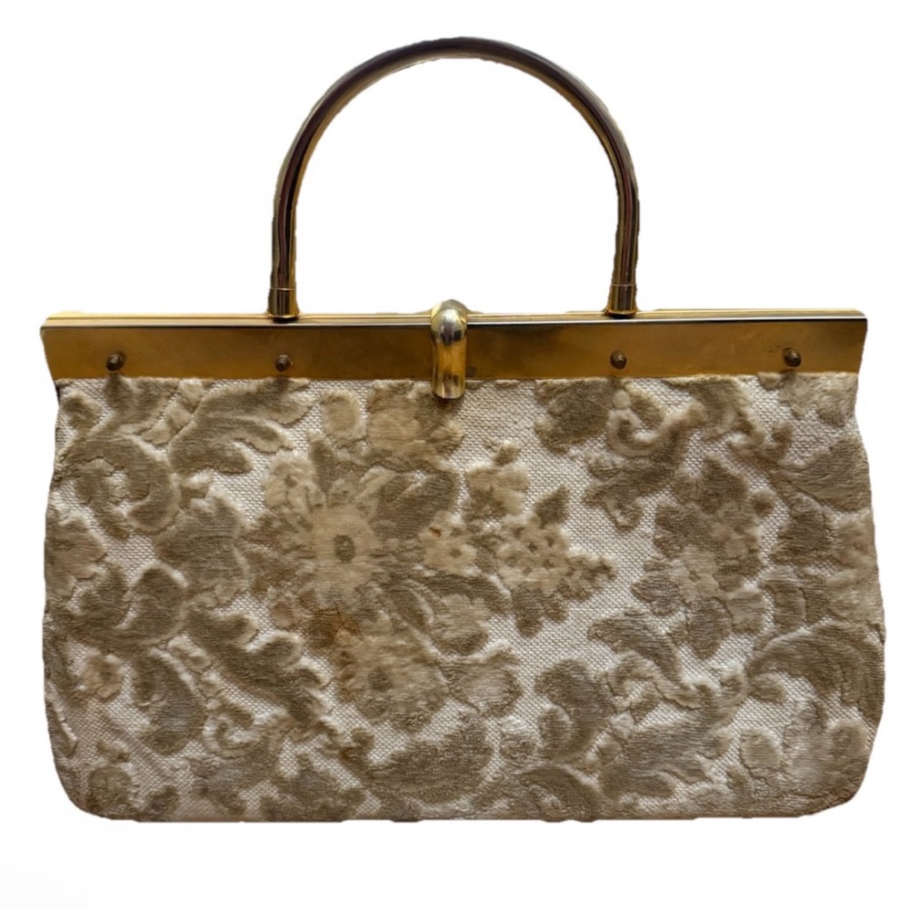 Vintage Floral Tapestry Tote Bag